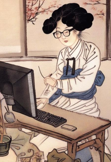 60127-4233917636-shinyunbok-000037-Euler a-best quality shinyunbok painting a lady wearing glasses.png